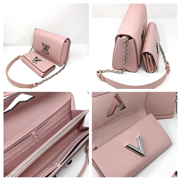 🎉HPx4 Louis Vuitton Pink Bag Twist Rose Ballerine MM Set! Sold out! - Picture 6 of 14